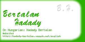 bertalan hadady business card